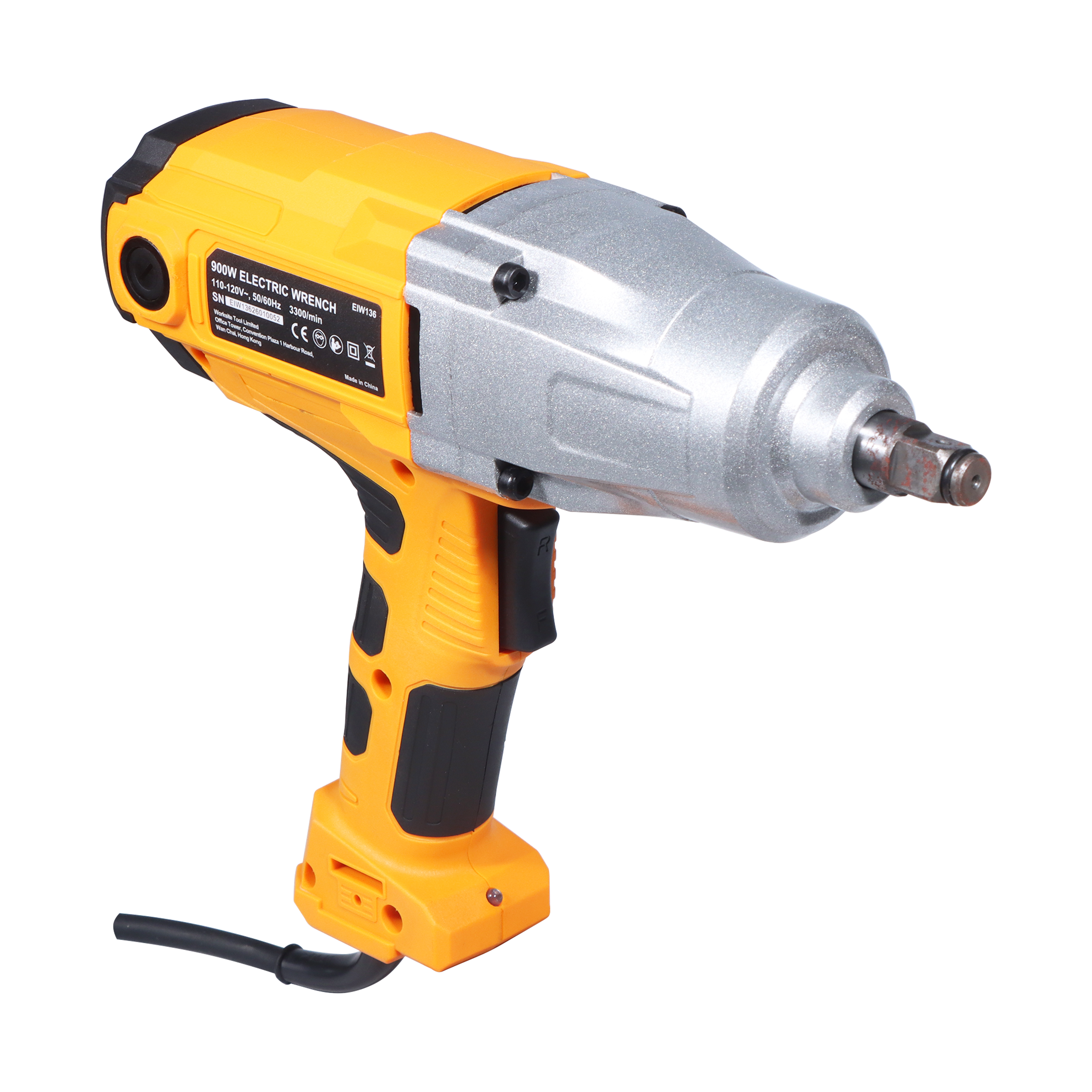 WORKSITE Corded Electric Impact Wrench 1/2" Heavy Duty 500Nm Powerful 900W Handheld Impact Wrenche