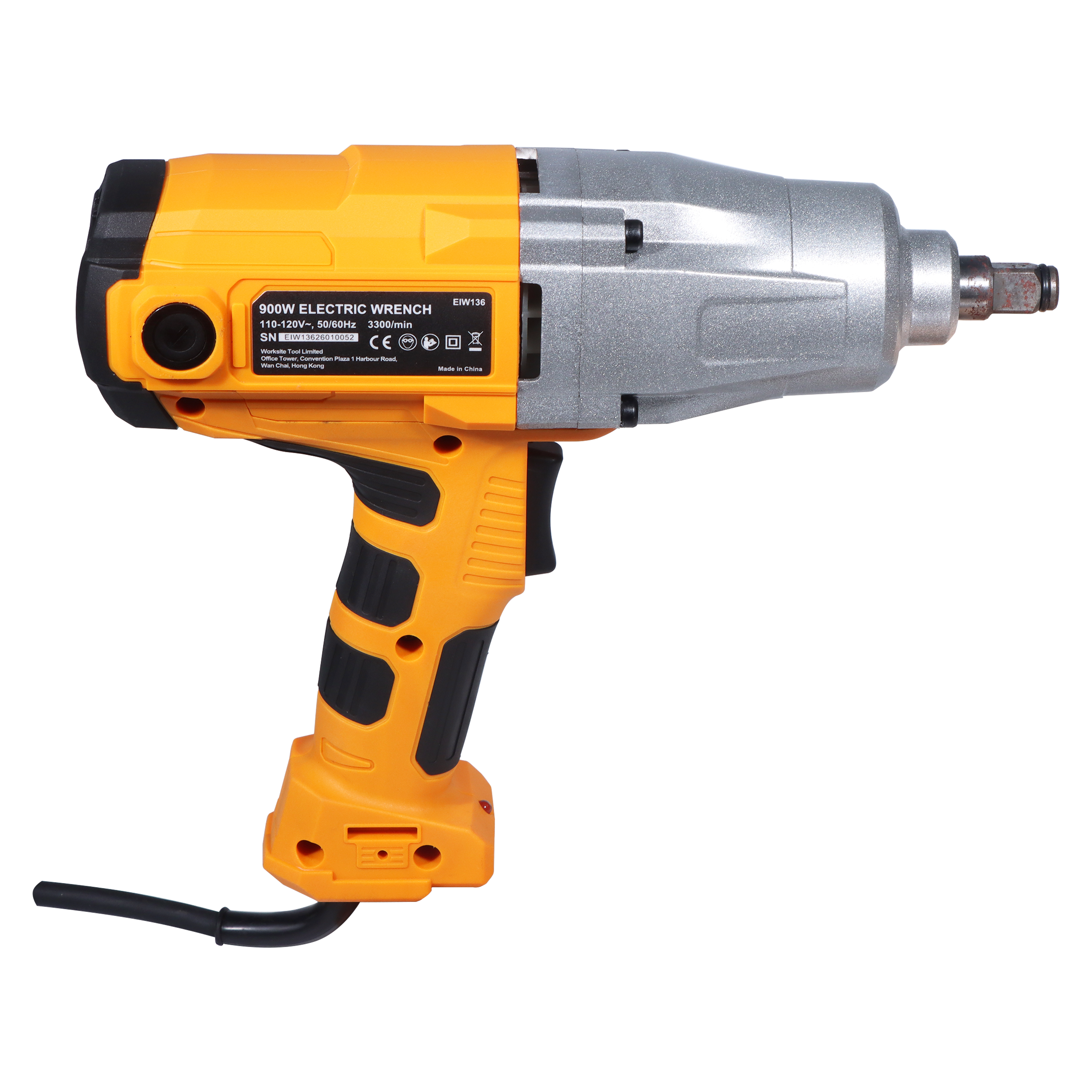 WORKSITE Corded Electric Impact Wrench 1/2" Heavy Duty 500Nm Powerful 900W Handheld Impact Wrenche