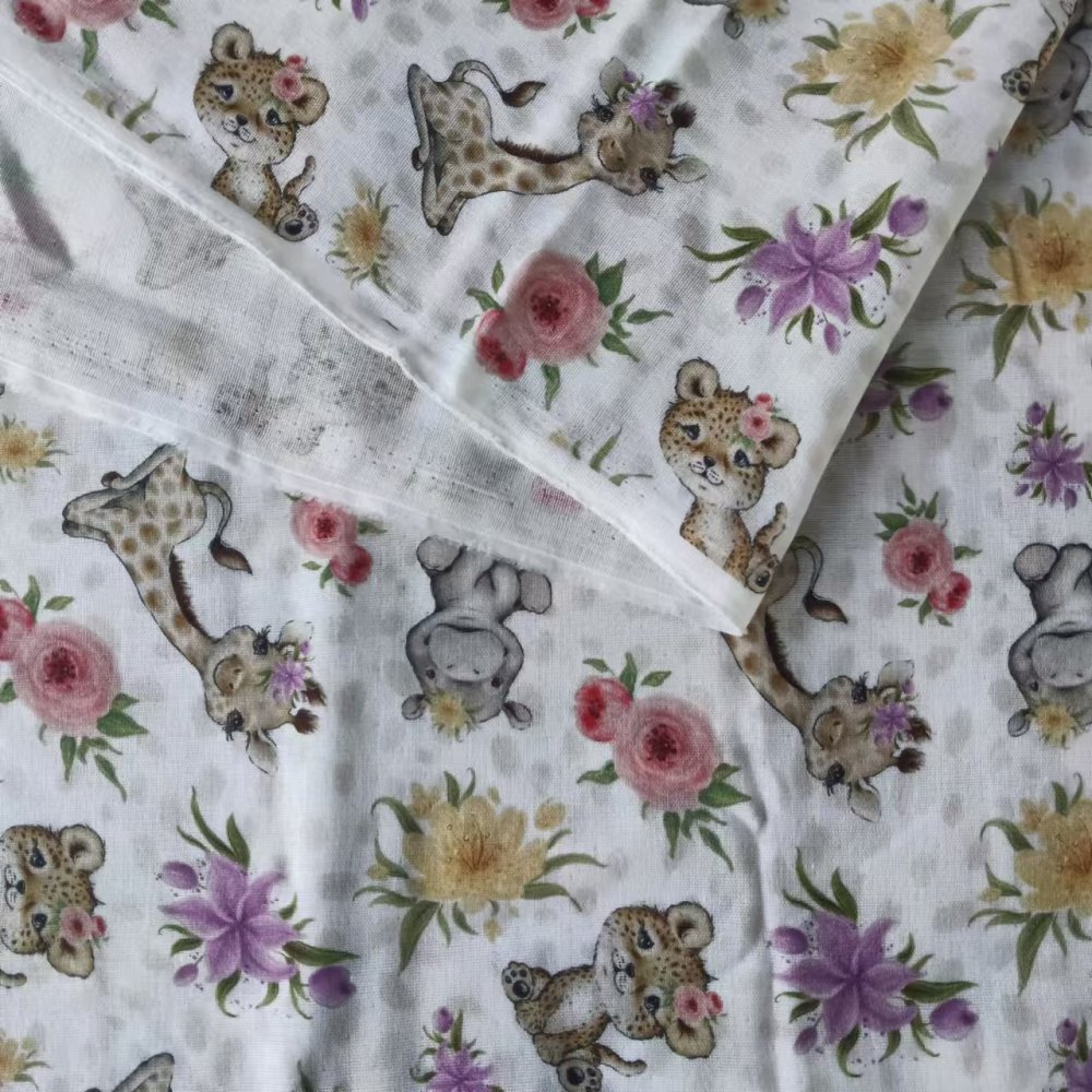 CL220 Custom Printed Medium Cotton Lycra Jersey Fabric, 95%C 5%SP 220gsm