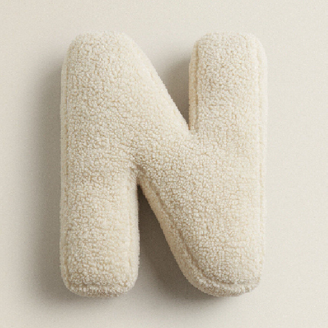 Ins Style Sherpa 26 English Letters Shaped Pillow - Children's Toys Pillow Sofa Cushion