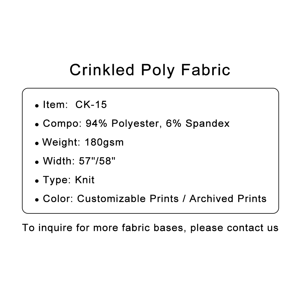 Custom Printed Missoni (Crinkled Poly) Fabric 94% Poly 6% Spandex,180gsm
