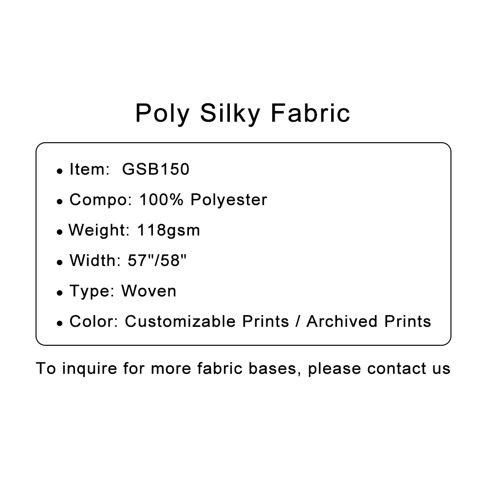 Custom Printed Poly Silky Fabric – Lightweight, Soft & Silk-Like for Elegant Dresses & Blouses