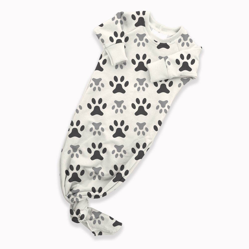 Custom Sewing Service For Baby's Knotted Bamboo Viscose Knotted Gown With Your Own Design