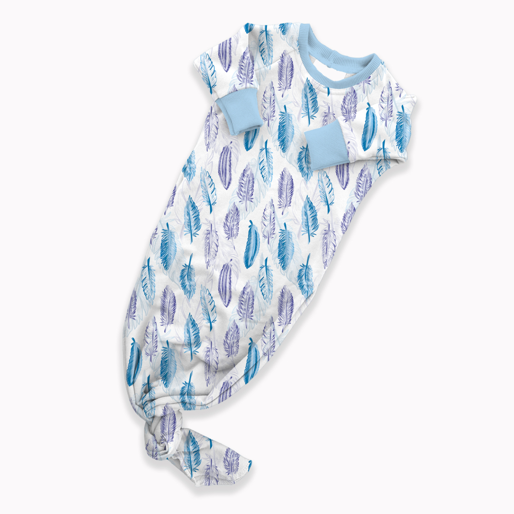 Custom Sewing Service For Baby's Knotted Bamboo Viscose Knotted Gown With Your Own Design