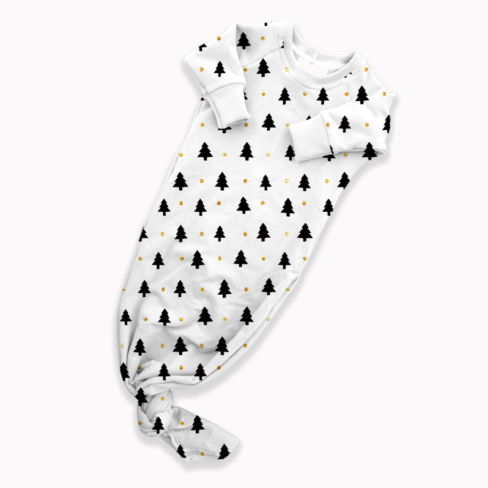 Custom Sewing Service For Baby's Knotted Bamboo Viscose Knotted Gown With Your Own Design