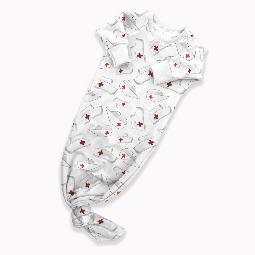 Custom Sewing Service For Baby's Knotted Bamboo Viscose Knotted Gown With Your Own Design