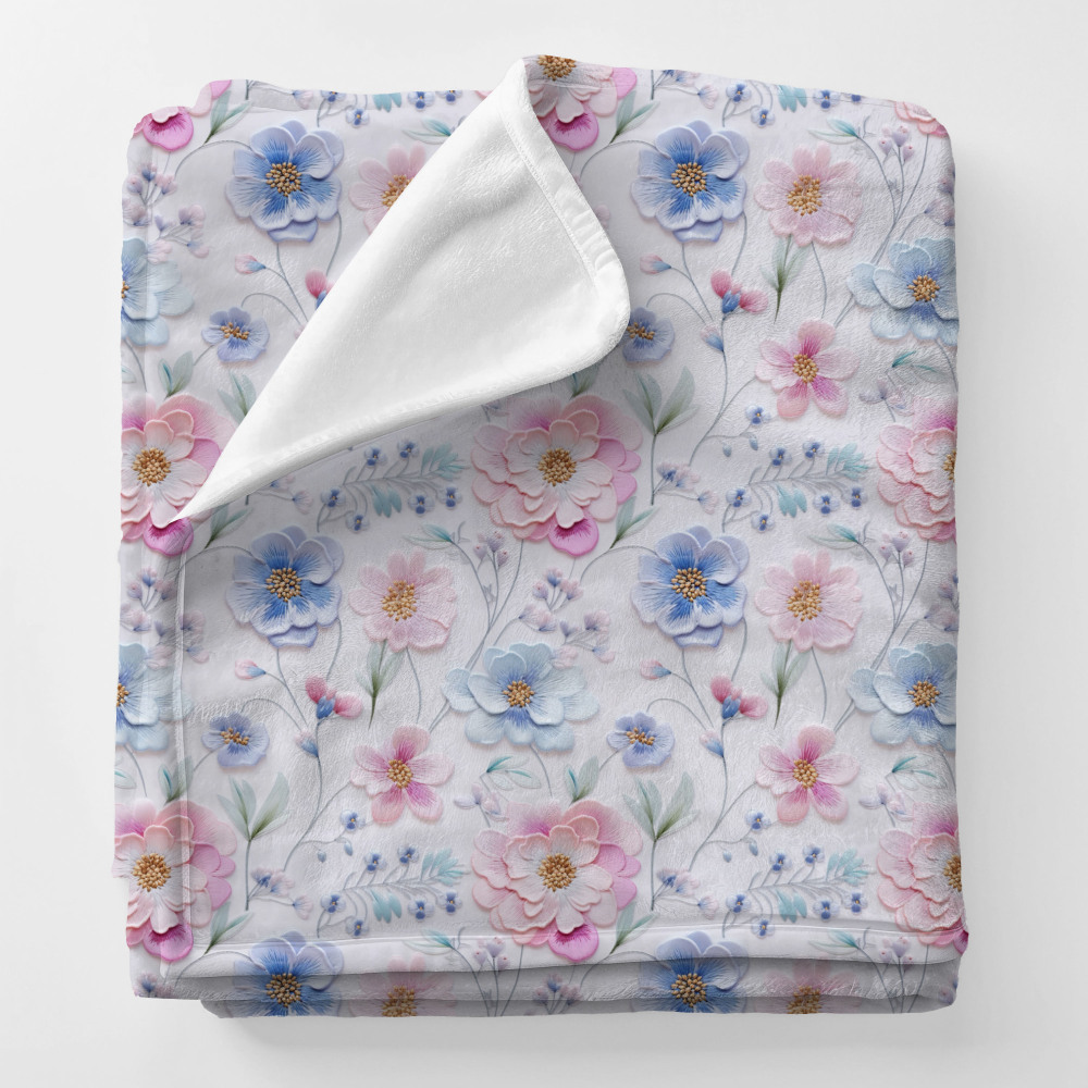 Personalized Squish Blanket and Velvet Blanket with Artistic Floral Pattern For Boy and Girl