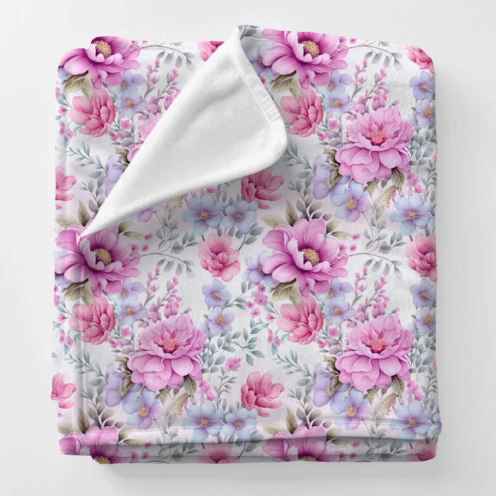 Personalized Squish Blanket and Velvet Blanket with Artistic Floral Pattern For Boy and Girl