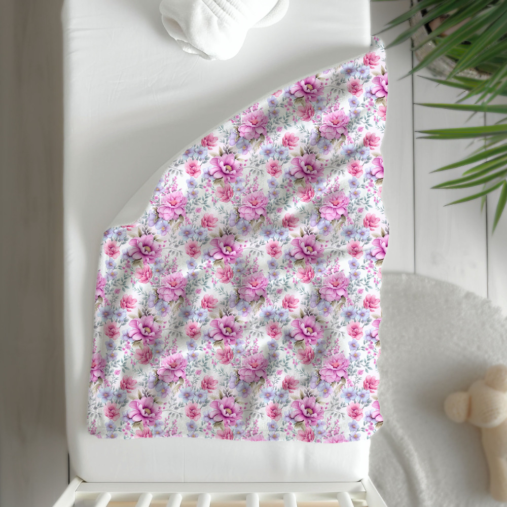 Personalized Squish Blanket and Velvet Blanket with Artistic Floral Pattern For Boy and Girl