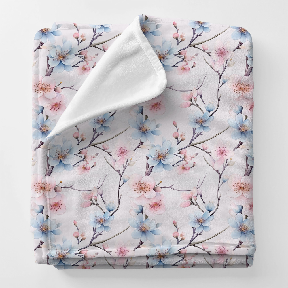 Personalized Squish Blanket and Velvet Blanket with Artistic Floral Pattern For Boy and Girl