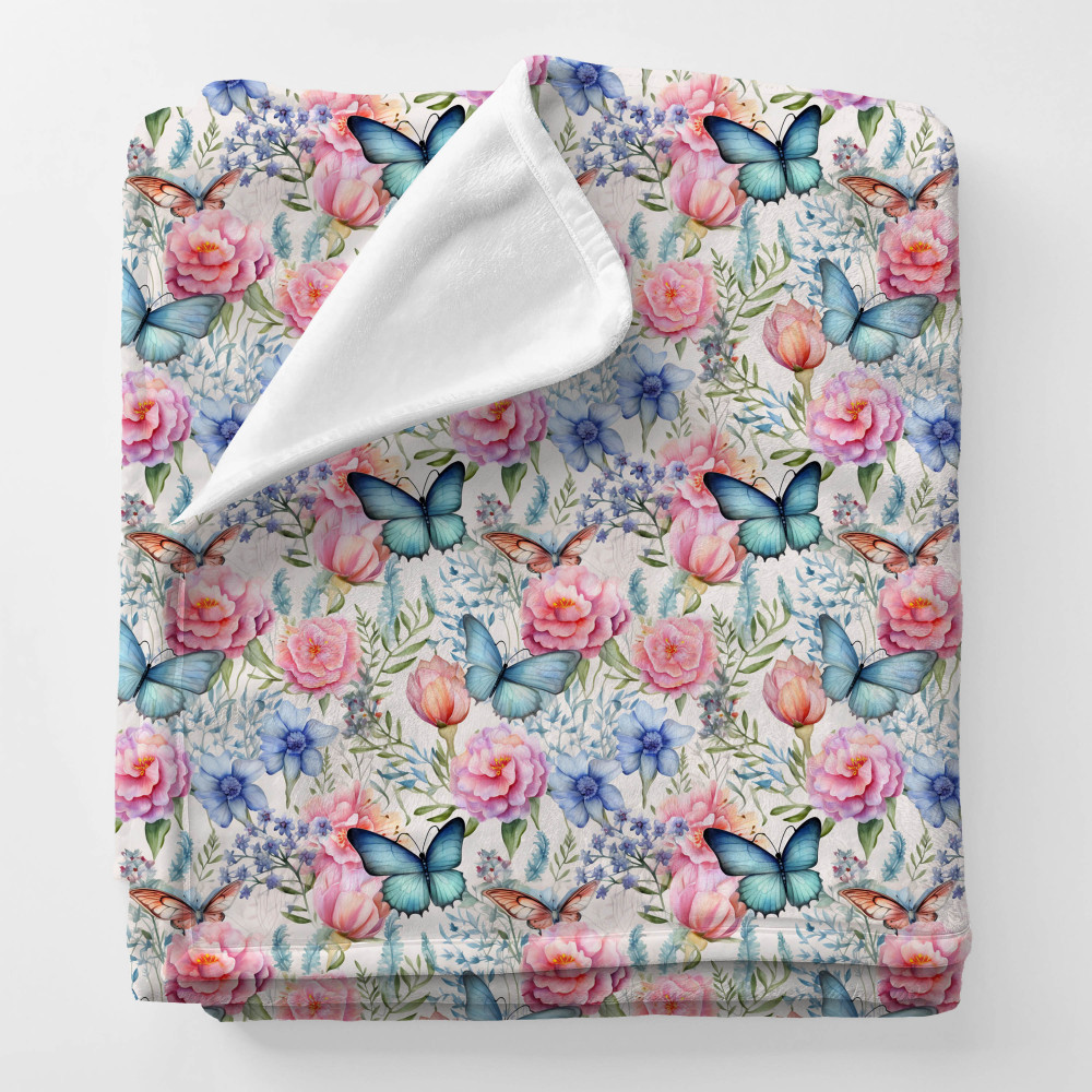 Personalized Squish Blanket and Velvet Blanket with Artistic Floral Pattern For Boy and Girl