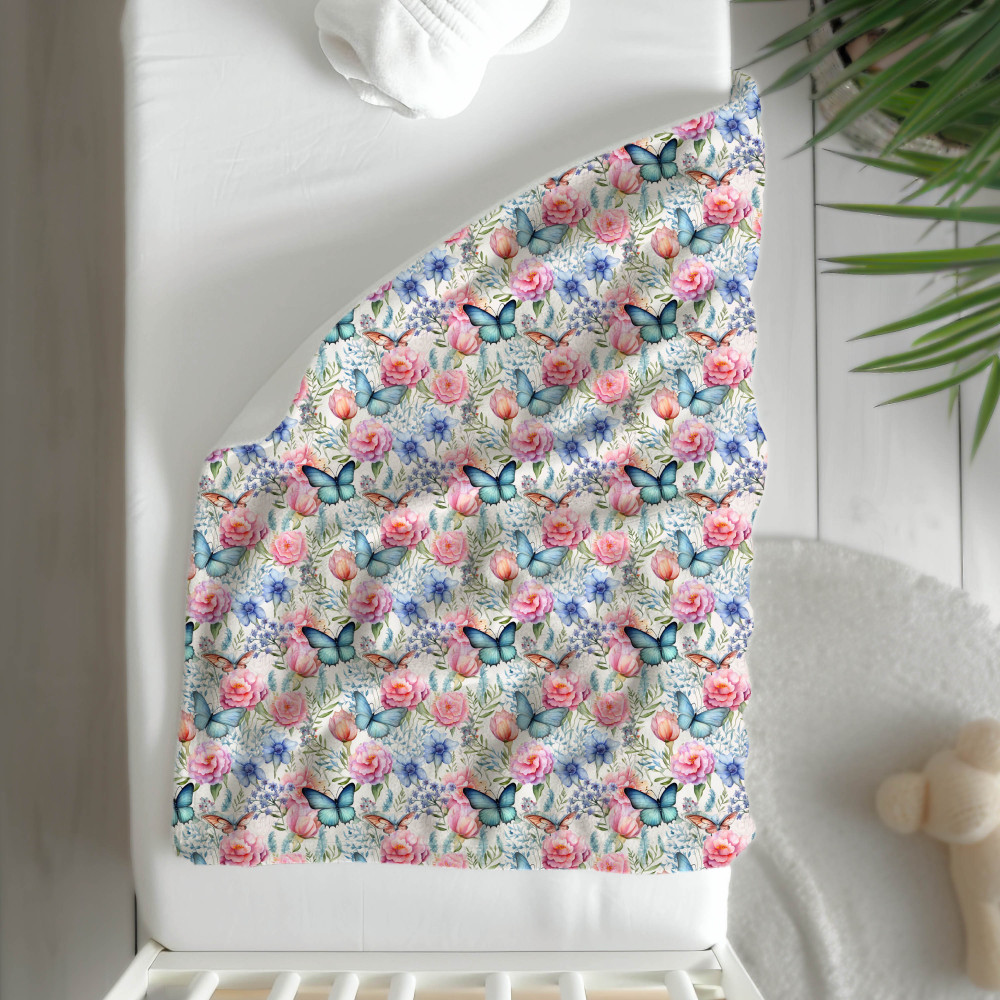 Personalized Squish Blanket and Velvet Blanket with Artistic Floral Pattern For Boy and Girl