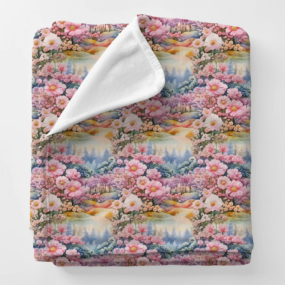 Personalized Squish Blanket and Velvet Blanket with Artistic Floral Pattern For Boy and Girl