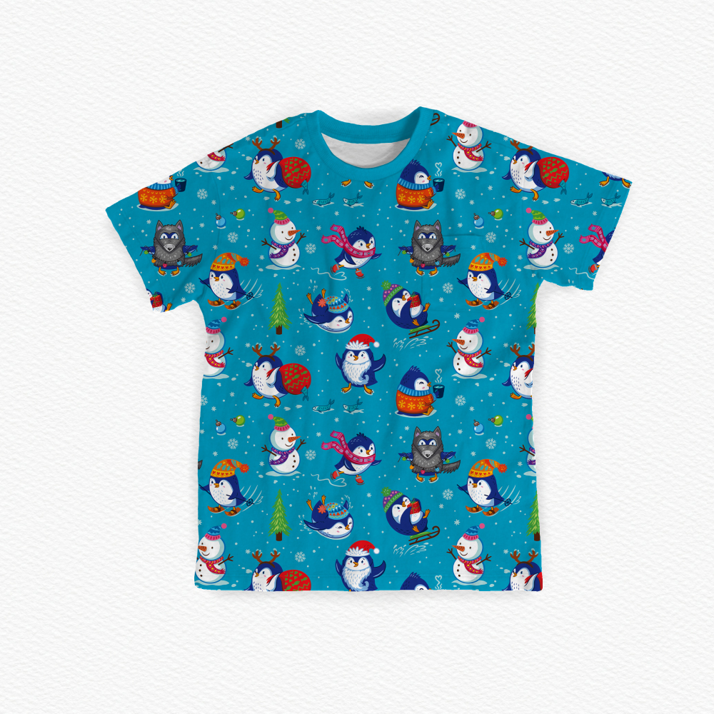 Custom Penguin Designs Child T-shirt Made with Bamboo Fabric