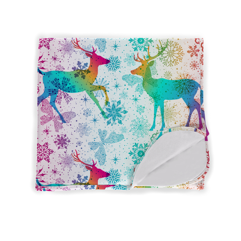 Customized Reindeer Buck Design Single Layer Bamboo Viscose Summer Blanket For Baby, Kids Blanket