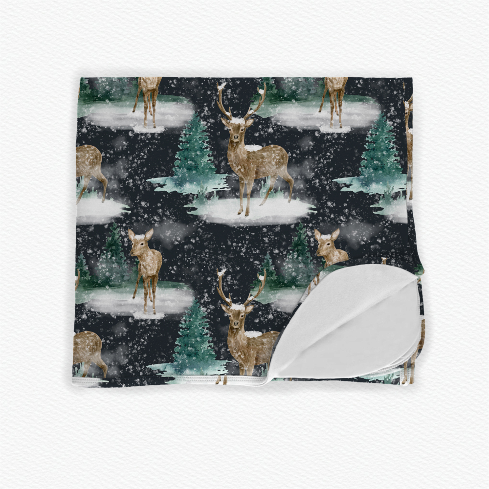 Customized Reindeer Buck Design Single Layer Bamboo Viscose Summer Blanket For Baby, Kids Blanket