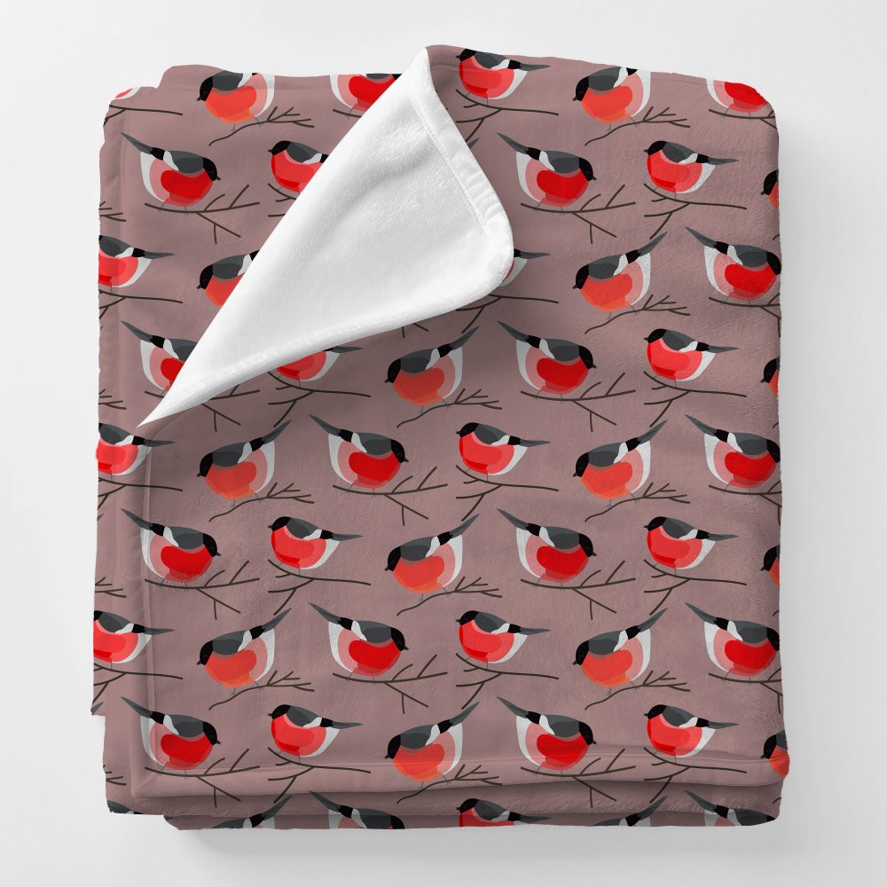 Personalized Squish Blanket and Velvet Blanket with Lovely Birds Pattern For Boy and Girl