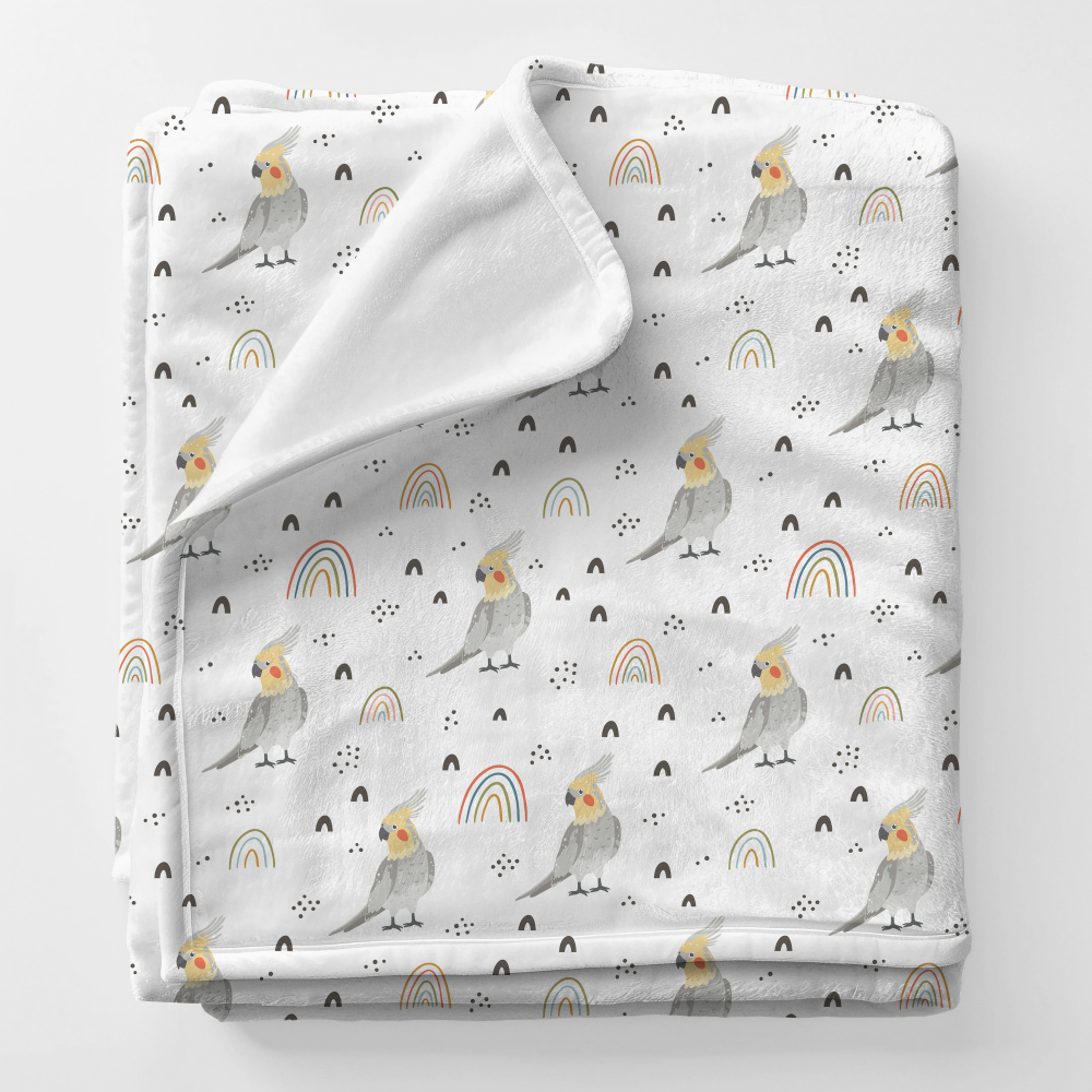 Personalized Squish Blanket and Velvet Blanket with Lovely Birds Pattern For Boy and Girl