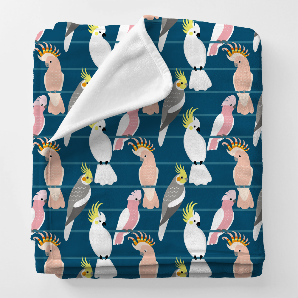 Personalized Squish Blanket and Velvet Blanket with Lovely Birds Pattern For Boy and Girl