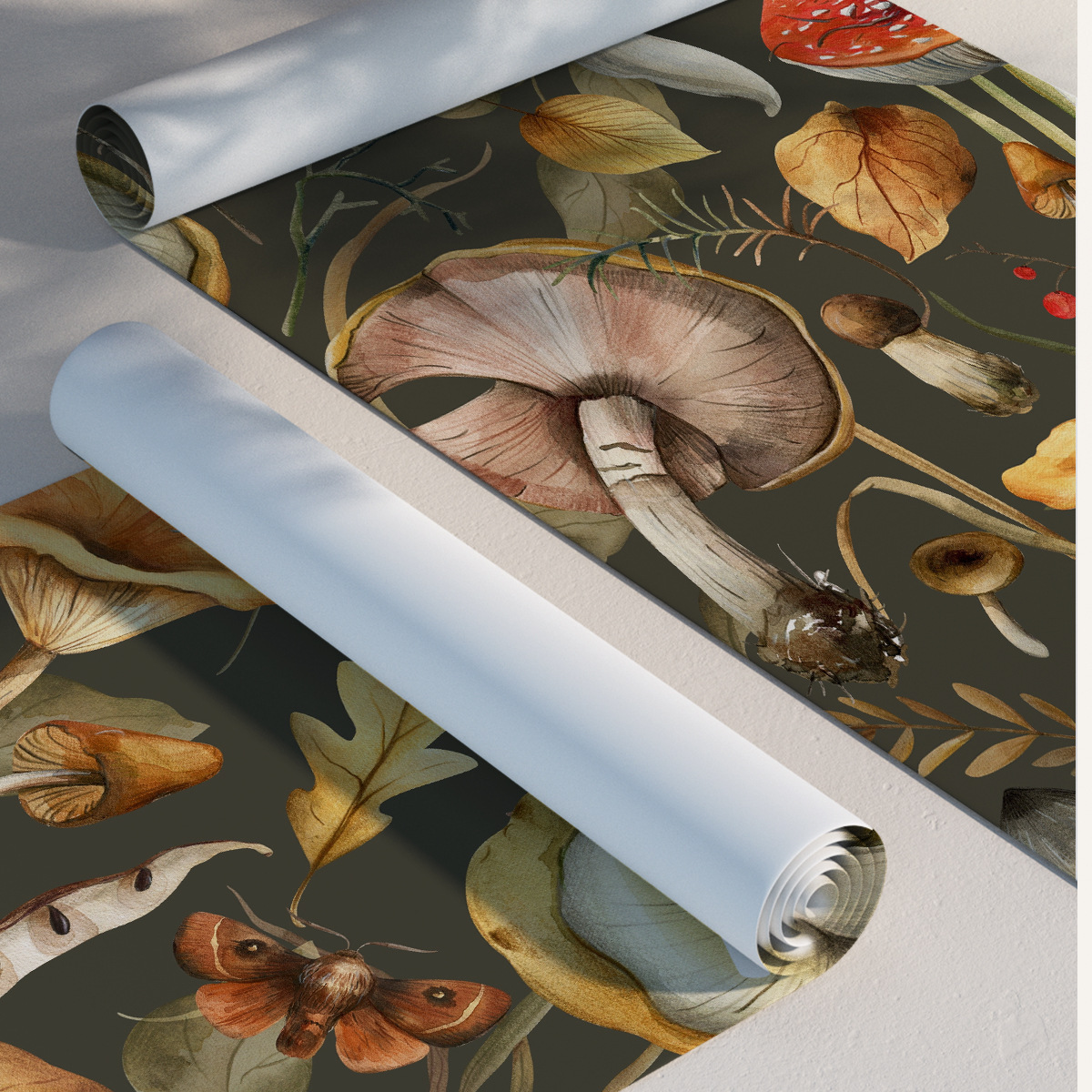 Green Plant Pattern Thick Wallpaper, Artistic Wallpaper for Dining Room Feature Walls-55x122cm