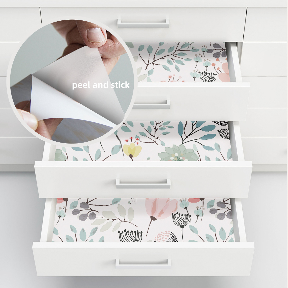 Scandinavian-Inspired Mural Wallpaper with American Floral Designs-40x124cm
