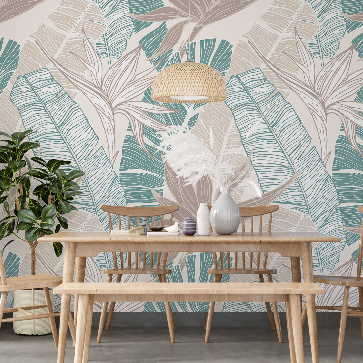 Botanical Floral Texture Abstract Pattern Wallpaper for Bedroom Renovation - PVC Home Decor-40x120cm