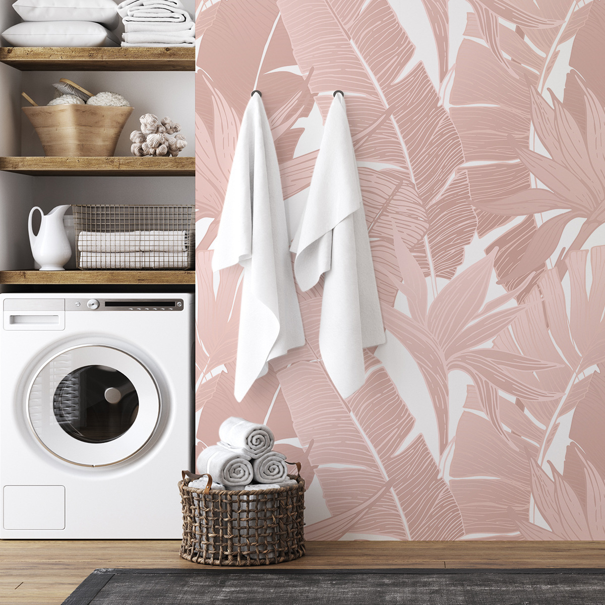 Botanical Floral Texture Abstract Pattern Wallpaper for Bedroom Renovation - PVC Home Decor-40x120cm