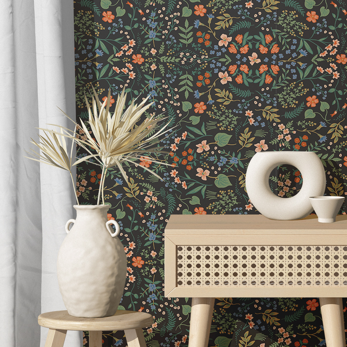 Floral Self-Adhesive Thickened Wallpaper for Bedroom Renovation - PVC Home Decor-40x120cm