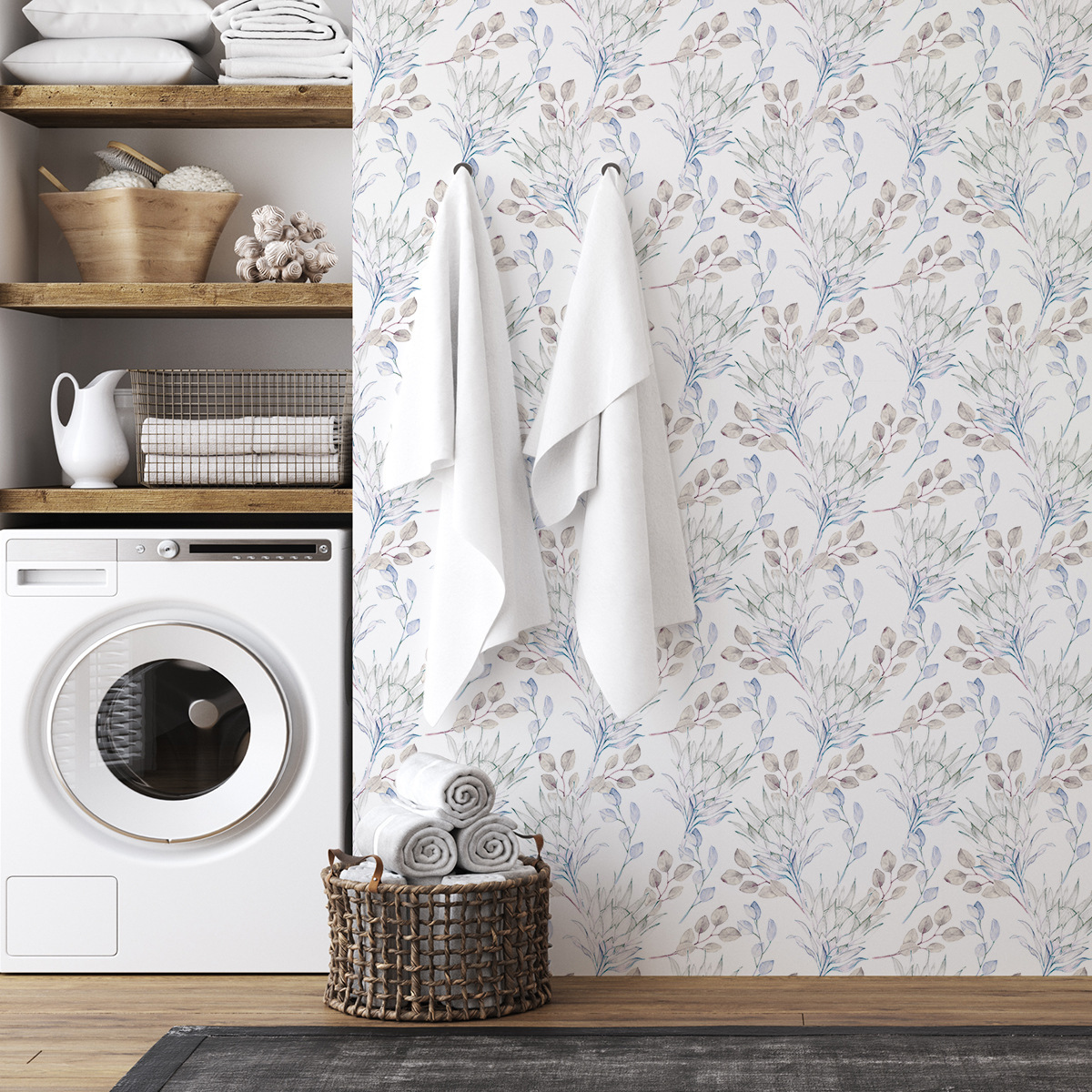 Floral Self-Adhesive Thickened Wallpaper for Bedroom Renovation - PVC Home Decor-40x120cm