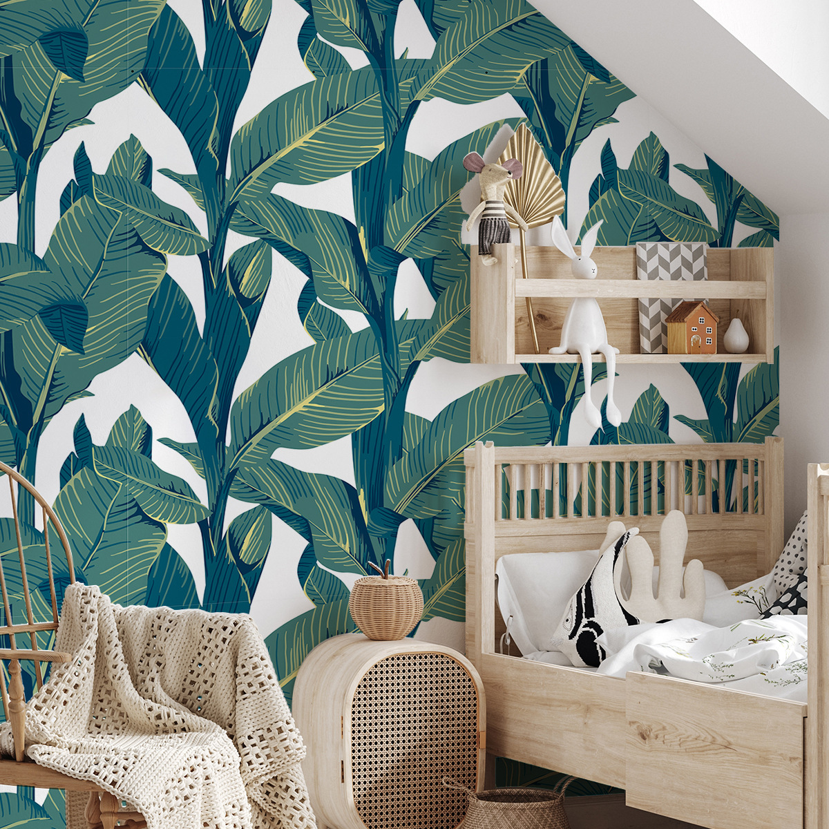 Botanical Floral Texture Abstract Pattern Wallpaper for Bedroom Renovation - PVC Home Decor-40x120cm