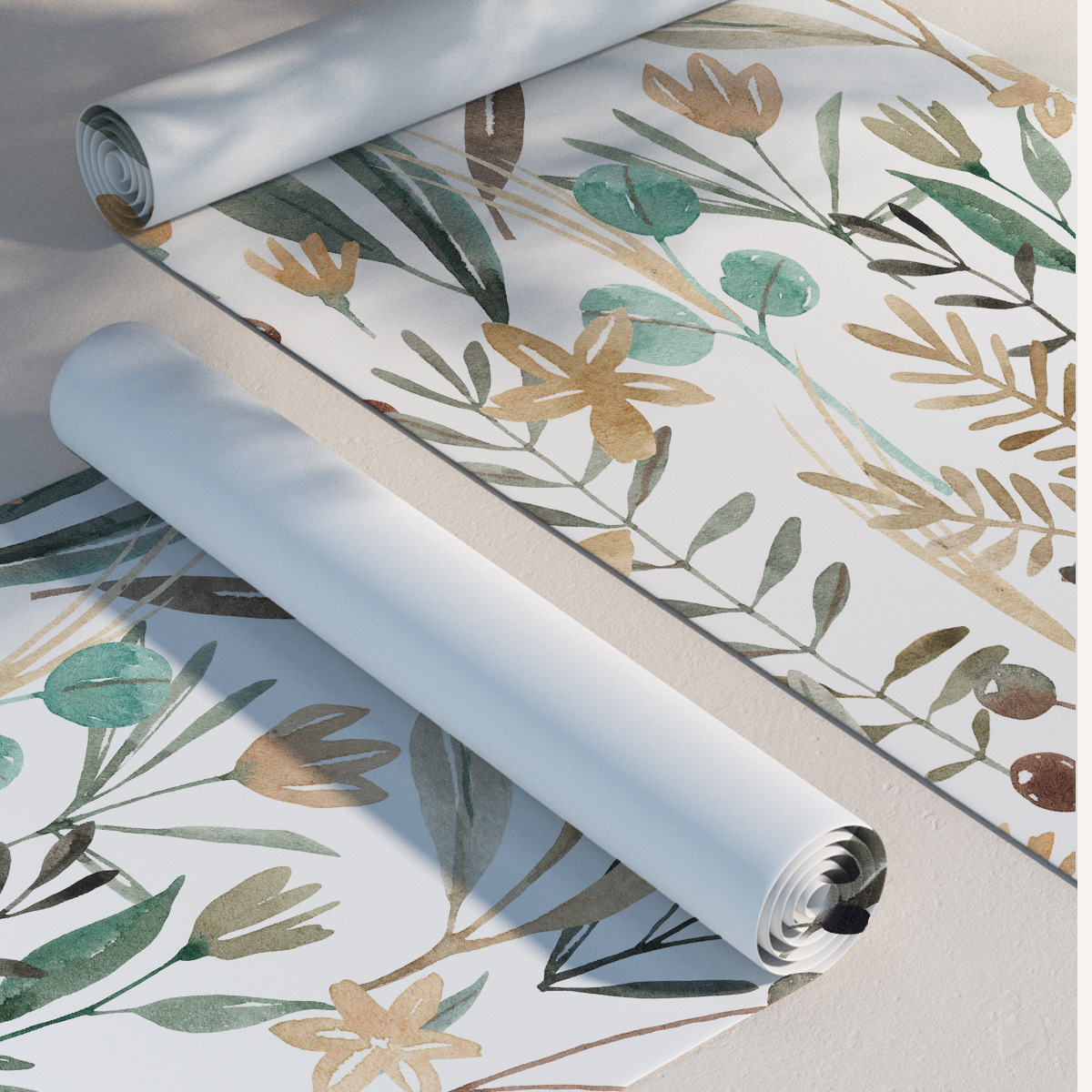 Green Plants Wallpaper Peel and Stick, Bedroom Living Room Decoration Wall Stickers-55x122cm