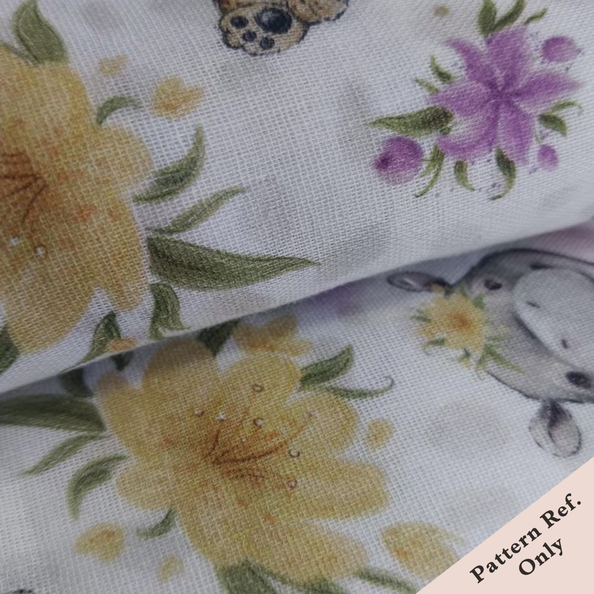Custom Printed Bamboo Cotton Muslin Fabric 70%B 30%C, 125gsm