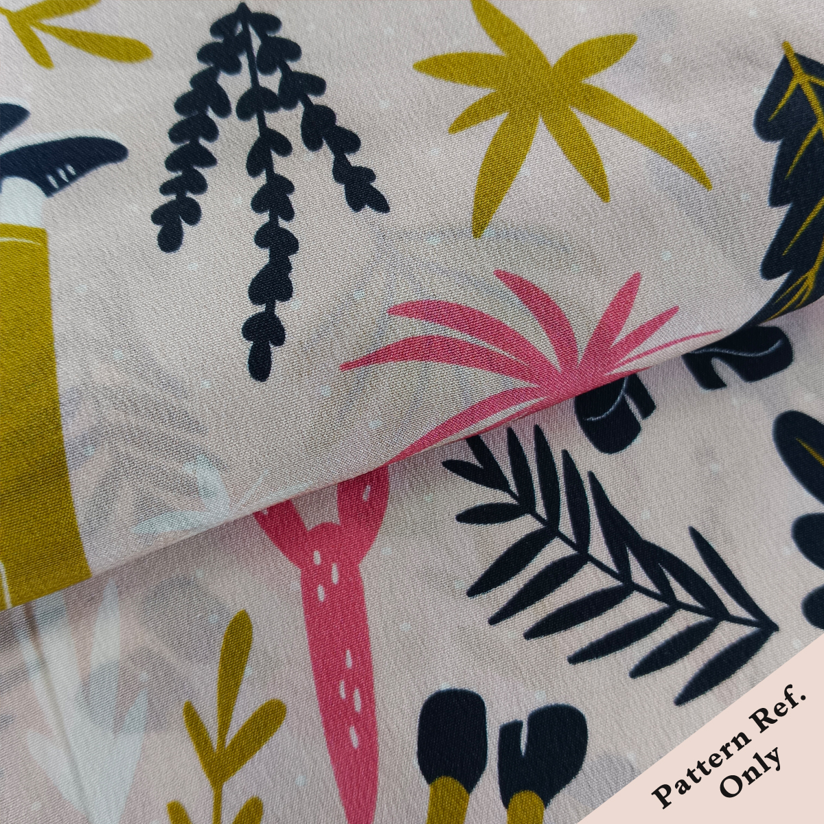 Custom Printed Silk Moss Crepe Fabric – Textured Elegance with a Flowing Drape