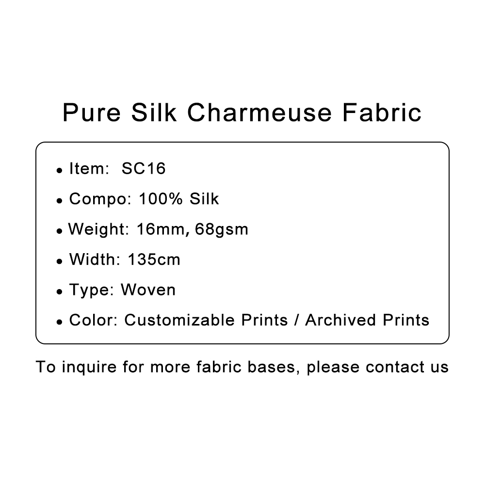 Custom Printed Pure Silk Charmeuse Fabric – Luxurious, Smooth & Skin-Friendly for Elegant Dresses & Lingerie