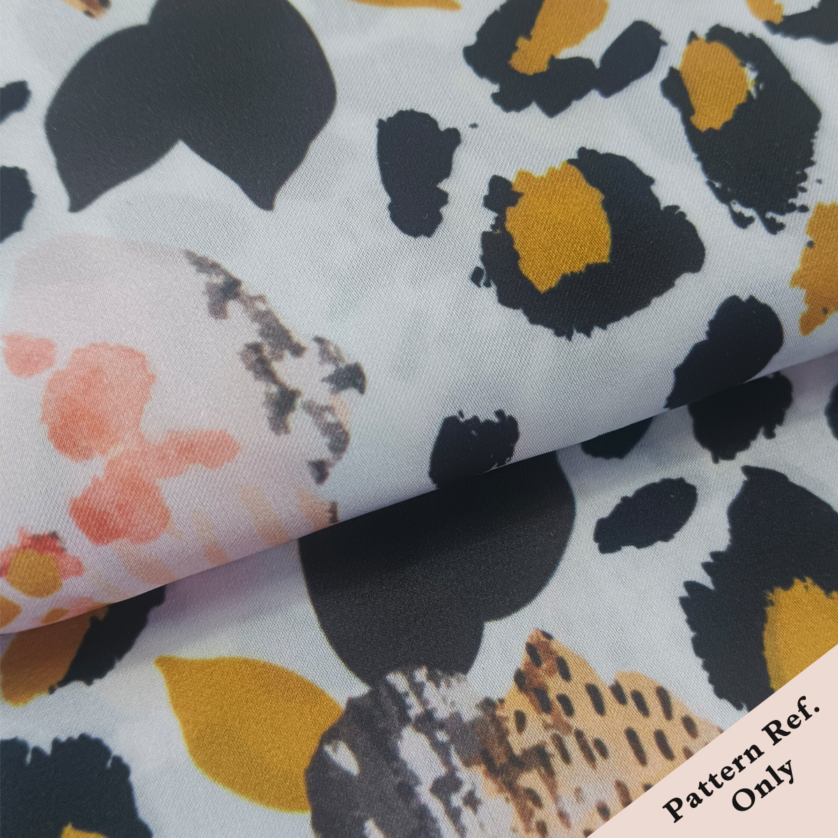 Custom Printed Moss Crepe Chiffon Fabric – Lightweight, Drapable & Soft for Elegant Dresses & Nightgowns
