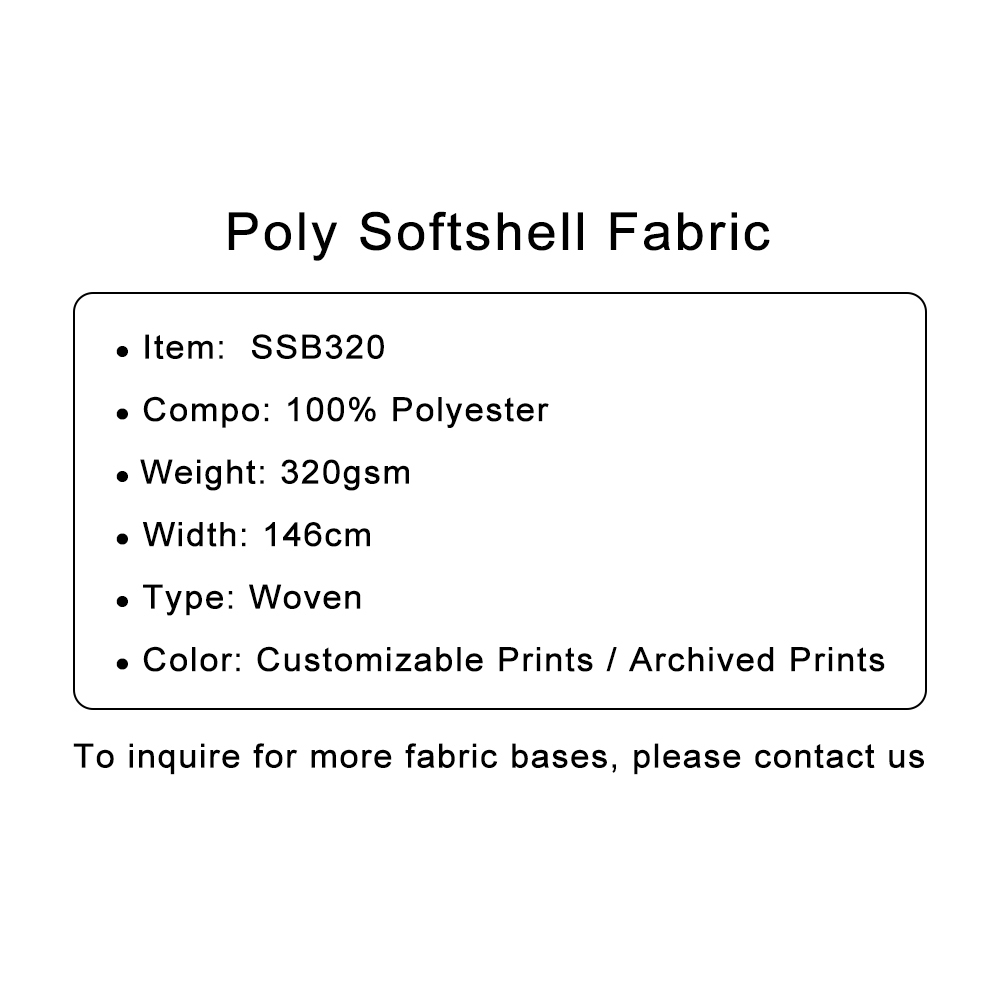 Custom Printed Polyester Softshell Fabric – Windproof, Water-Resistant & Durable for Outdoor Apparel