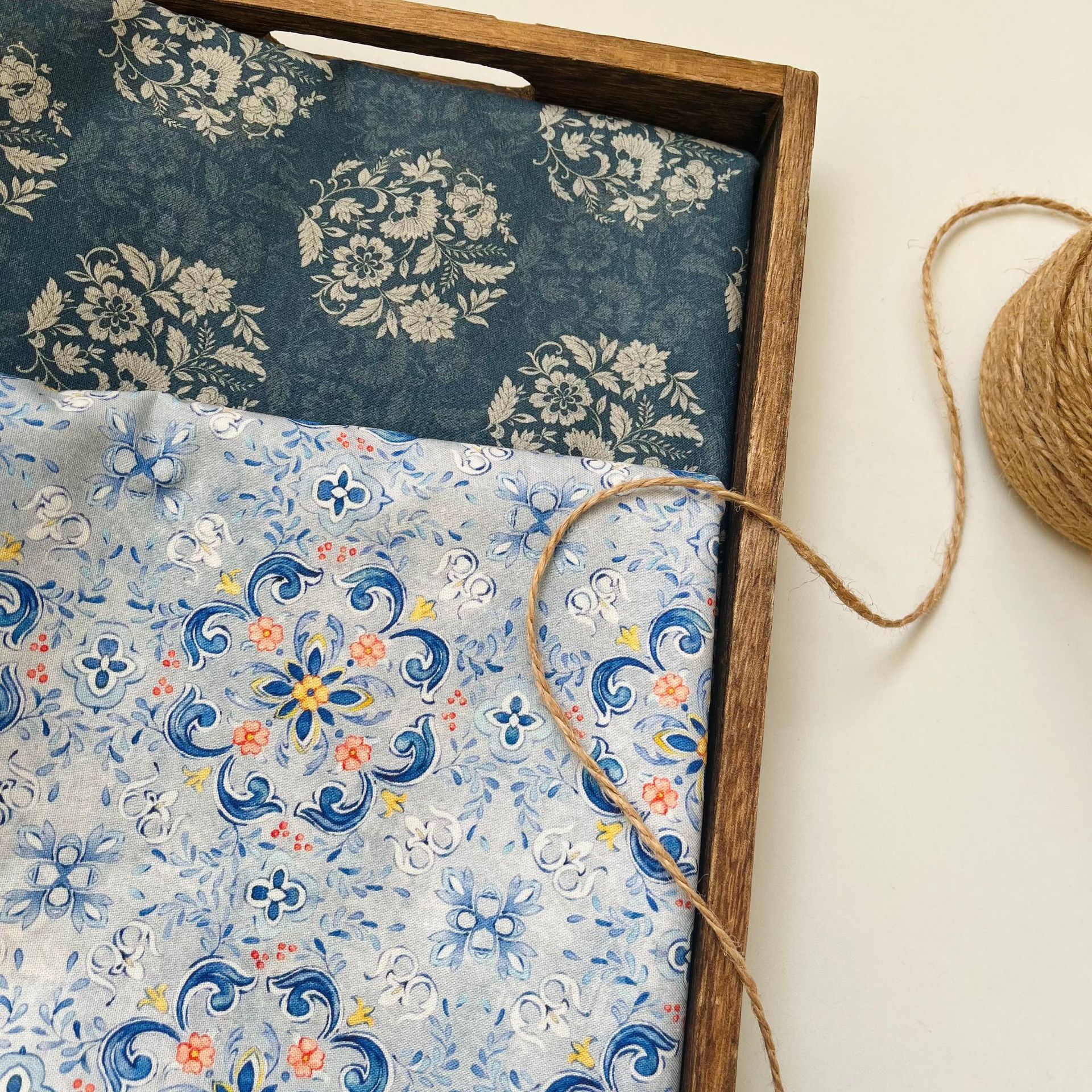 Retro Floral Cotton Fabric-100% Cotton Quilting Fabric Sewing Craft Fabric By Meter