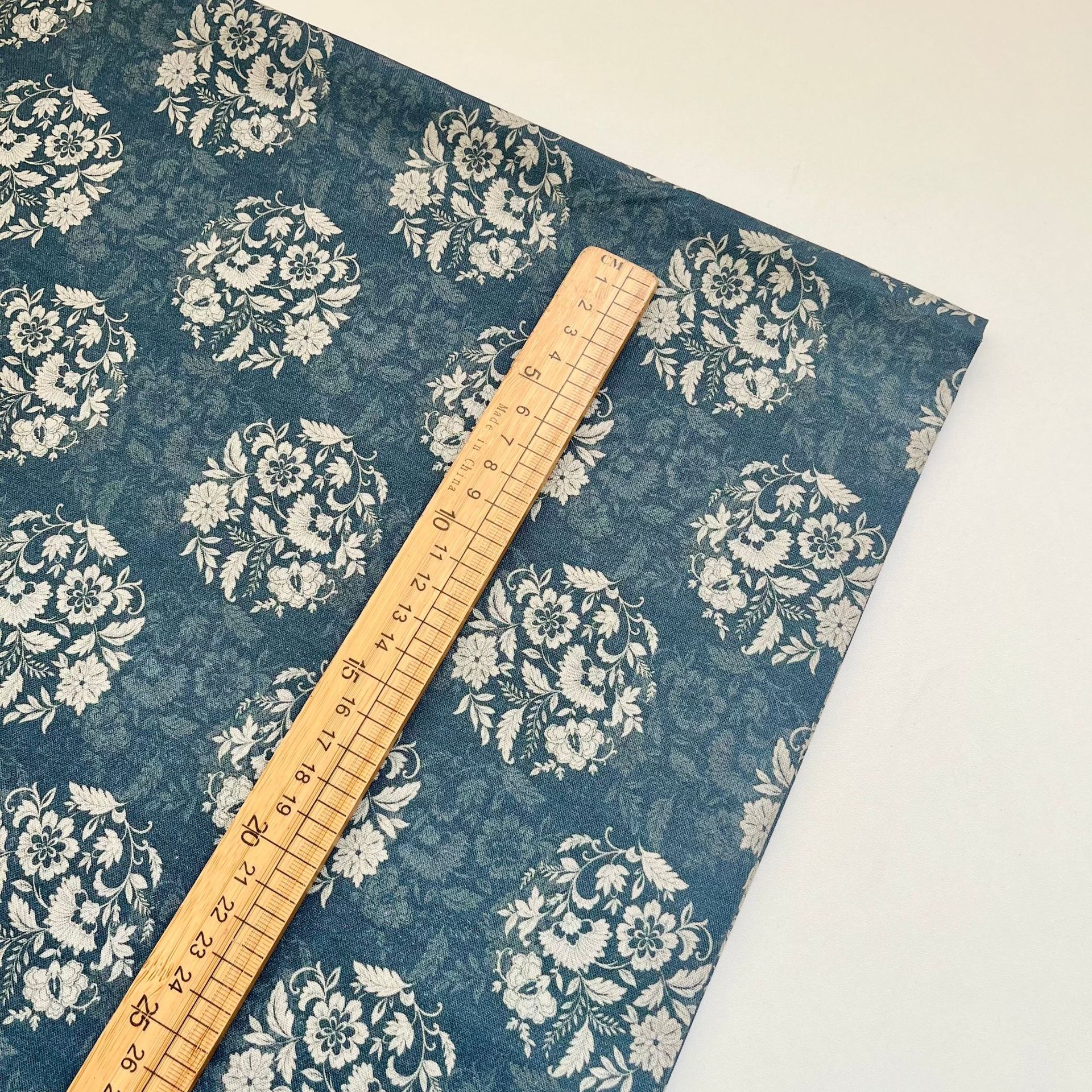 Retro Floral Cotton Fabric-100% Cotton Quilting Fabric Sewing Craft Fabric By Meter