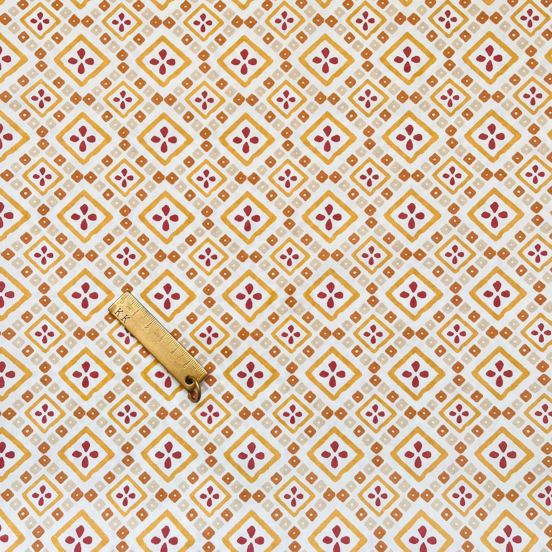Diamond Floral Cotton Fabric-100% Cotton Quilting Fabric Sewing Craft Fabric By Meter