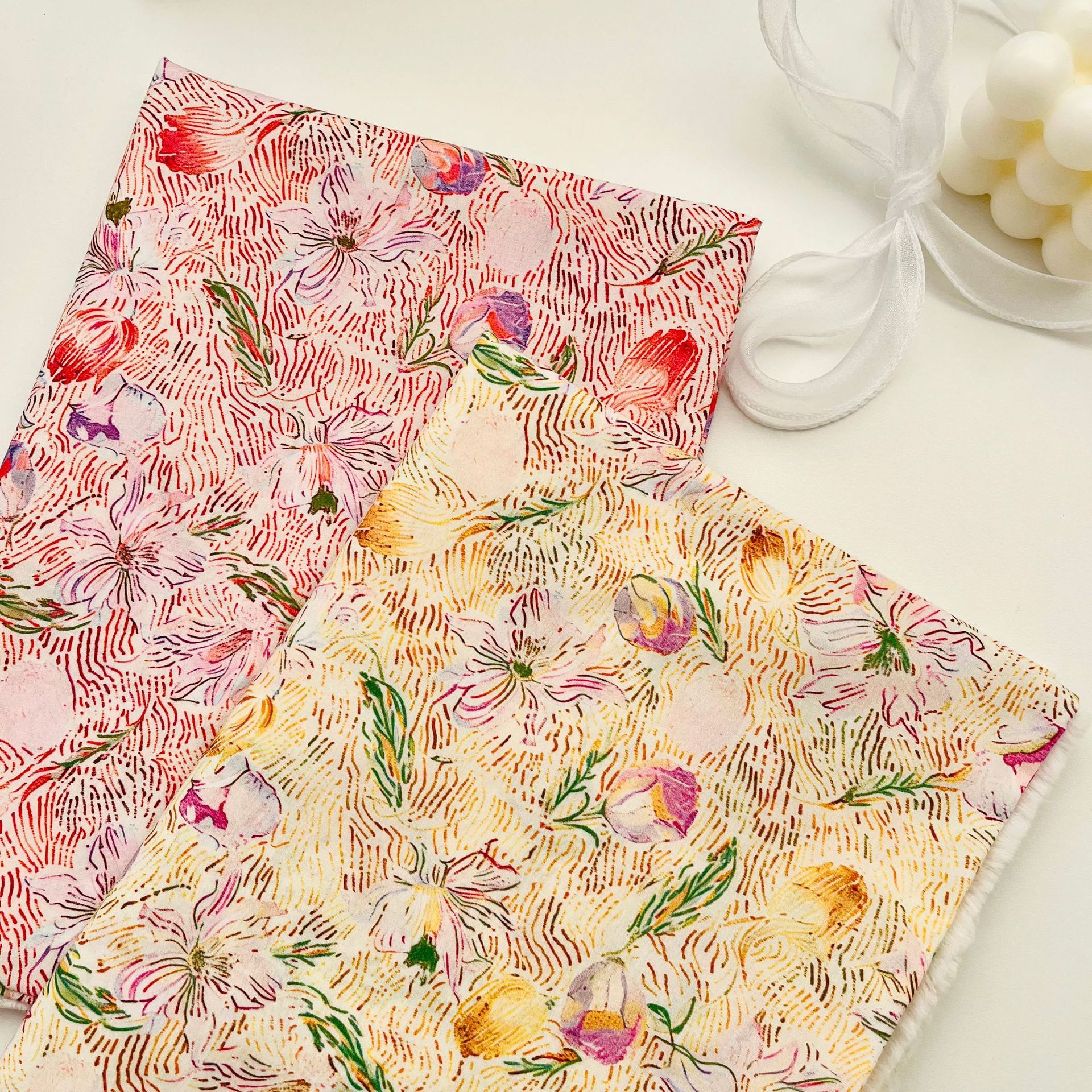 Liberty Floral Abstract Cotton Fabric-100% Cotton Quilting Fabric Sewing Craft Fabric By Meter