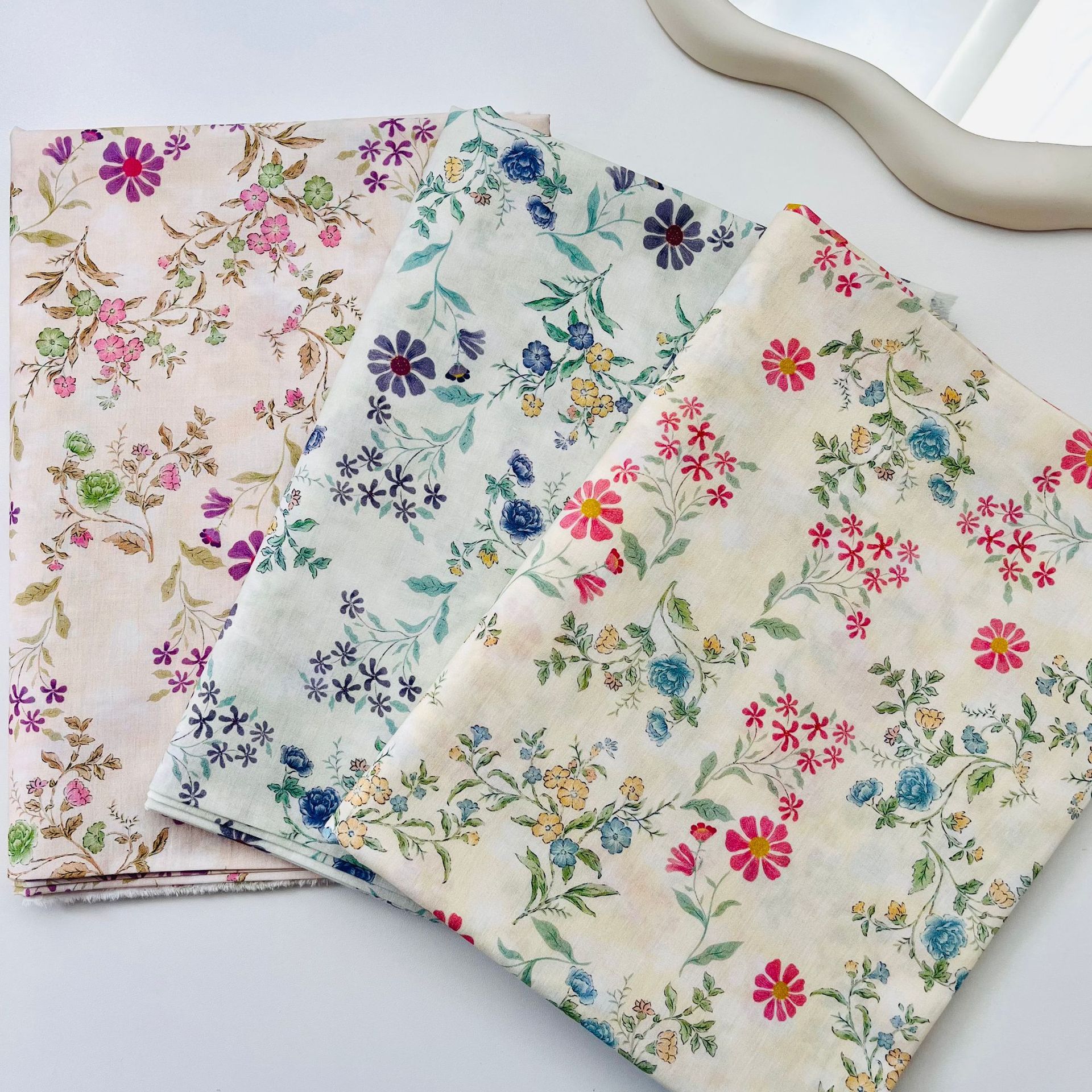 Liberty Floral Simple Cotton Fabric-100% Cotton Quilting Fabric Sewing Craft Fabric By Meter