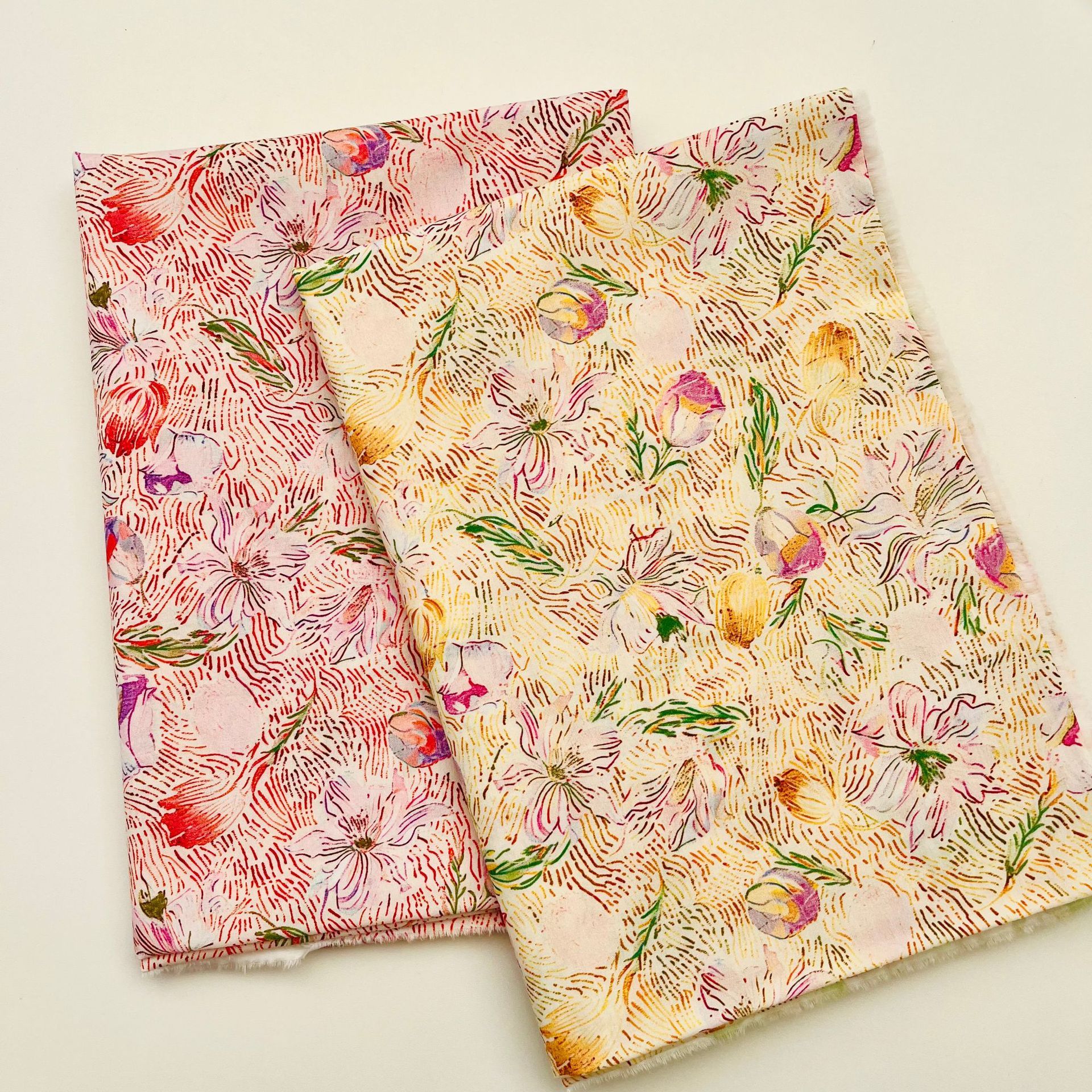 Liberty Floral Abstract Cotton Fabric-100% Cotton Quilting Fabric Sewing Craft Fabric By Meter