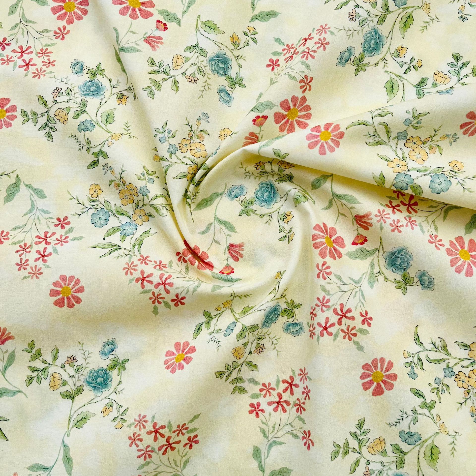 Liberty Floral Simple Cotton Fabric-100% Cotton Quilting Fabric Sewing Craft Fabric By Meter