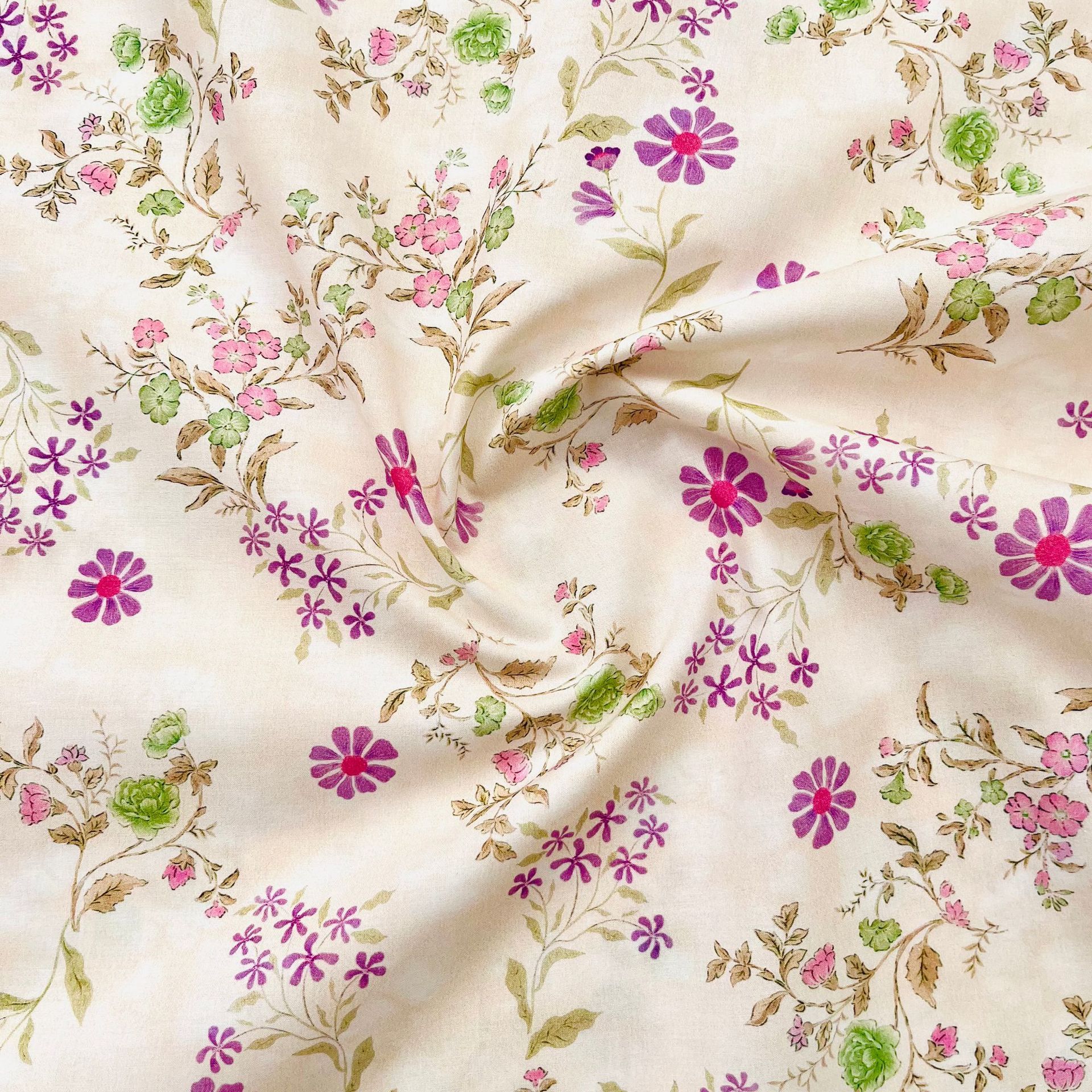 Liberty Floral Simple Cotton Fabric-100% Cotton Quilting Fabric Sewing Craft Fabric By Meter
