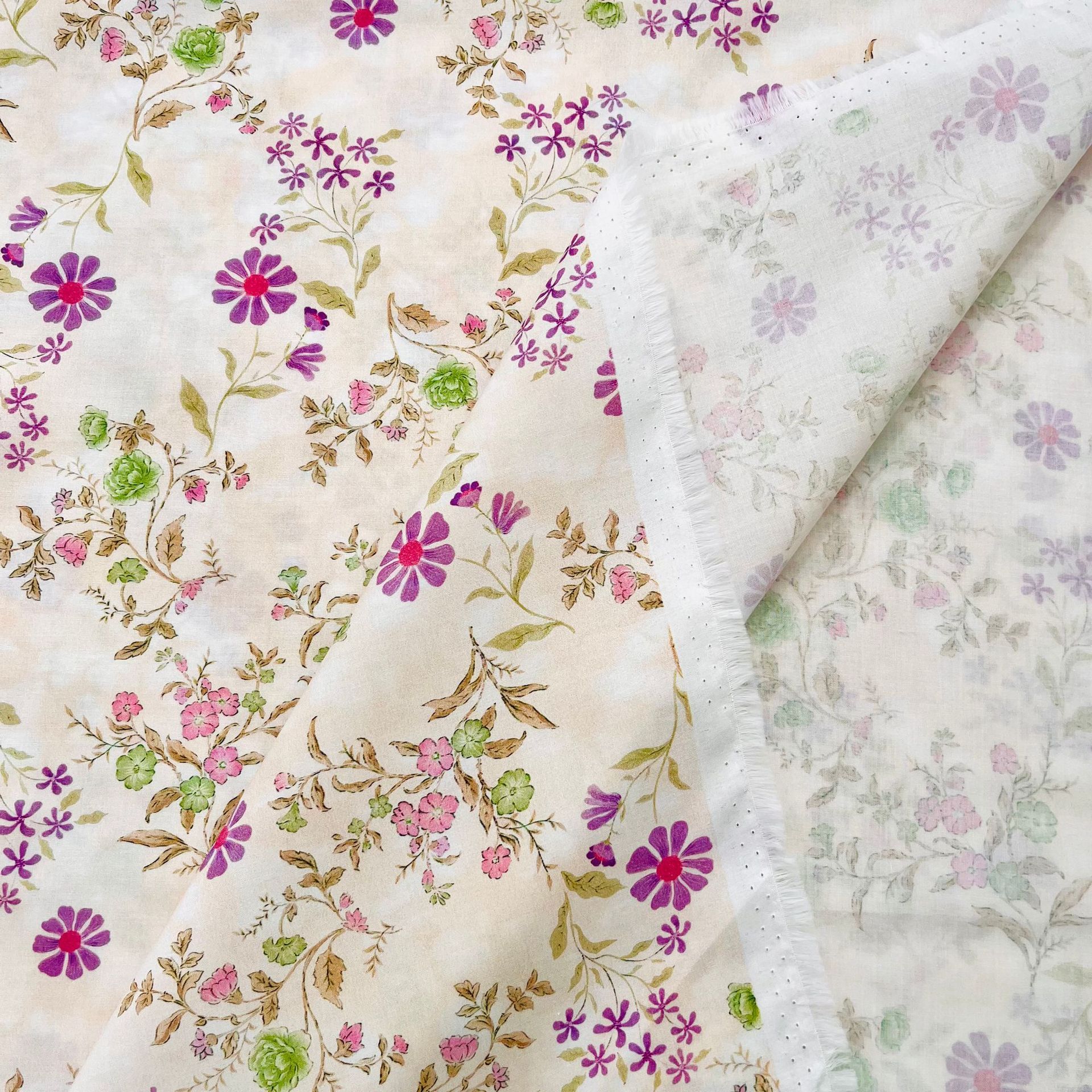 Liberty Floral Simple Cotton Fabric-100% Cotton Quilting Fabric Sewing Craft Fabric By Meter