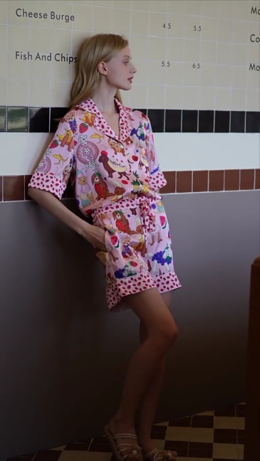 Women's Summer Pajamas Shorts Set - Adorable Cartoon Print Loungewear | Soft & Airy for Indoor