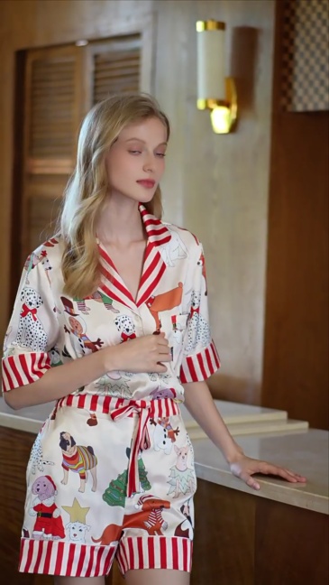 Sweet Women's Viscose Pajama Set - Summer Short-Sleeve Loungewear for Indoor