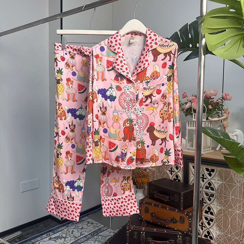【粉色甜品狗】夏季睡衣女士短袖短裤可爱卡通套装家居服可外穿