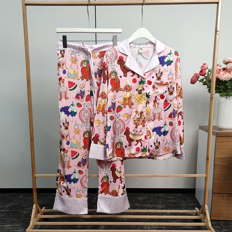 【粉色甜品狗】夏季睡衣女士短袖短裤可爱卡通套装家居服可外穿