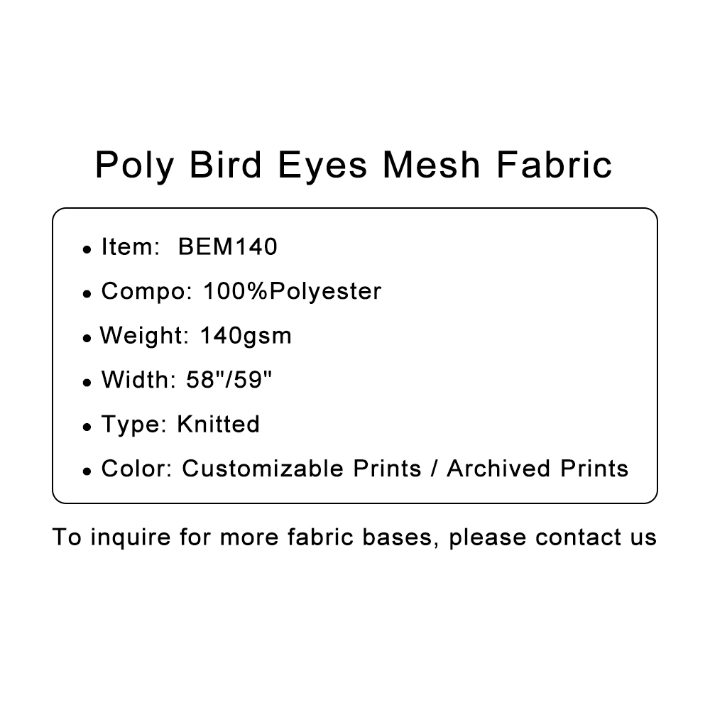 Custom Printed Poly Bird Eyes Mesh Fabric – Lightweight Breathable & Soft for Stylish Sportswear & Casual Wear